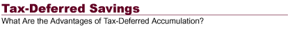 Tax-Deferred Savings